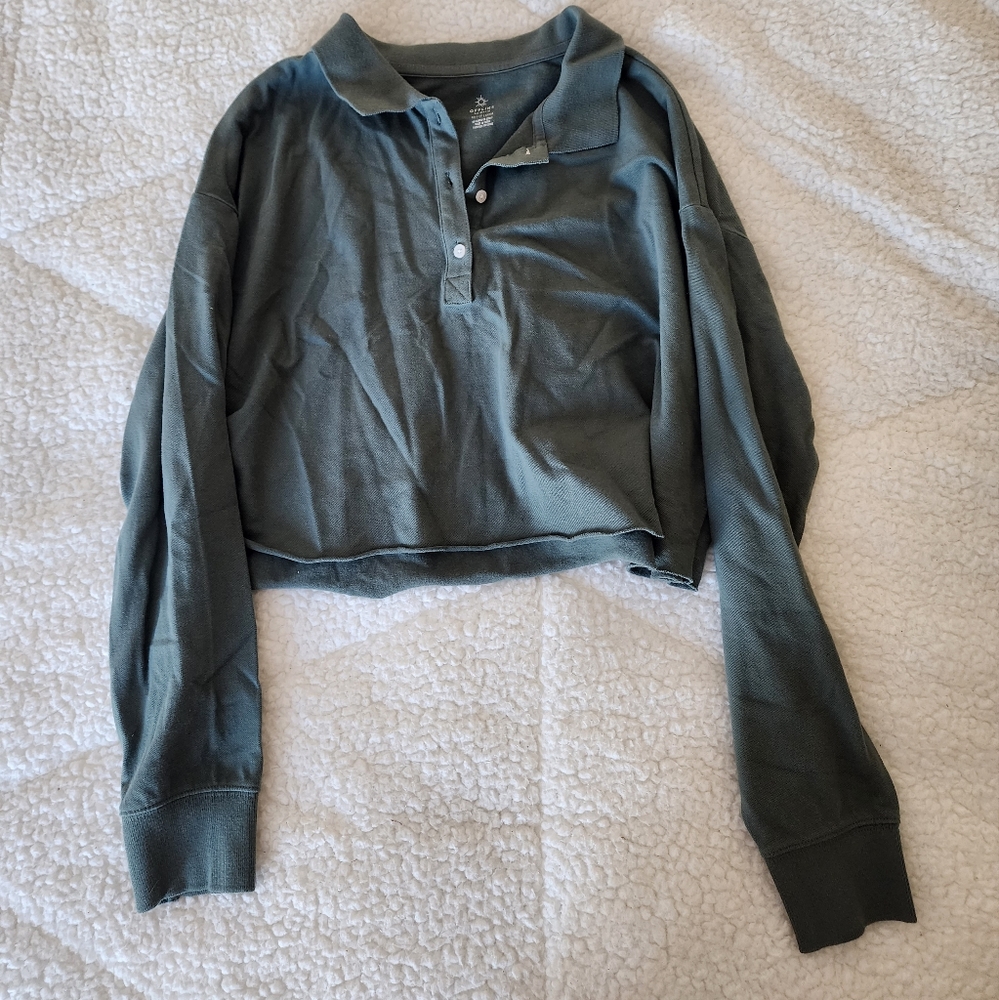 Aerie Cropped Polo T